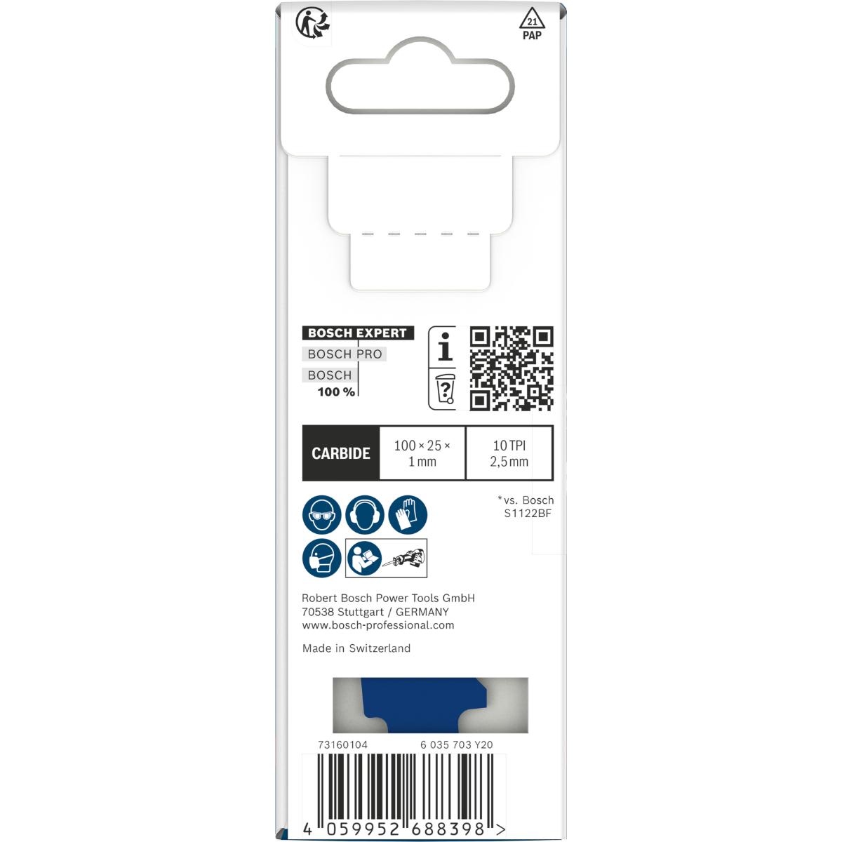 Bosch EXPERT Medium-Thick Tough Metal S555HHC Säbelsägeblatt, 1-Stück