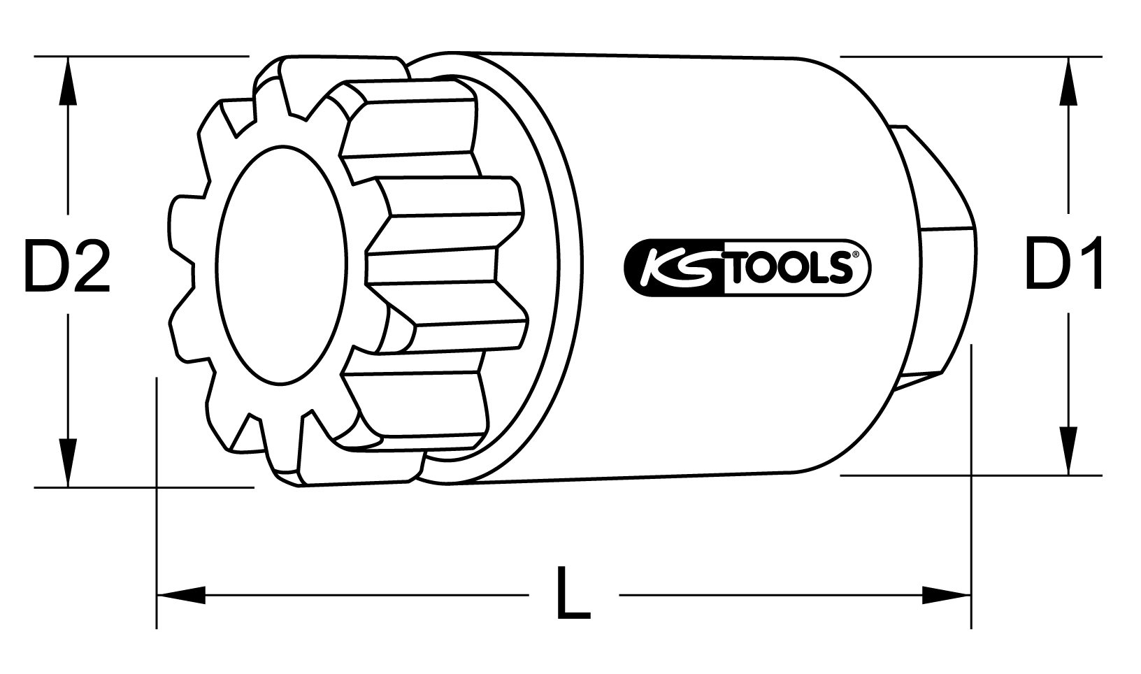 KS Tools 1/2" Motor-Durchdrehvorrichtung für Volvo