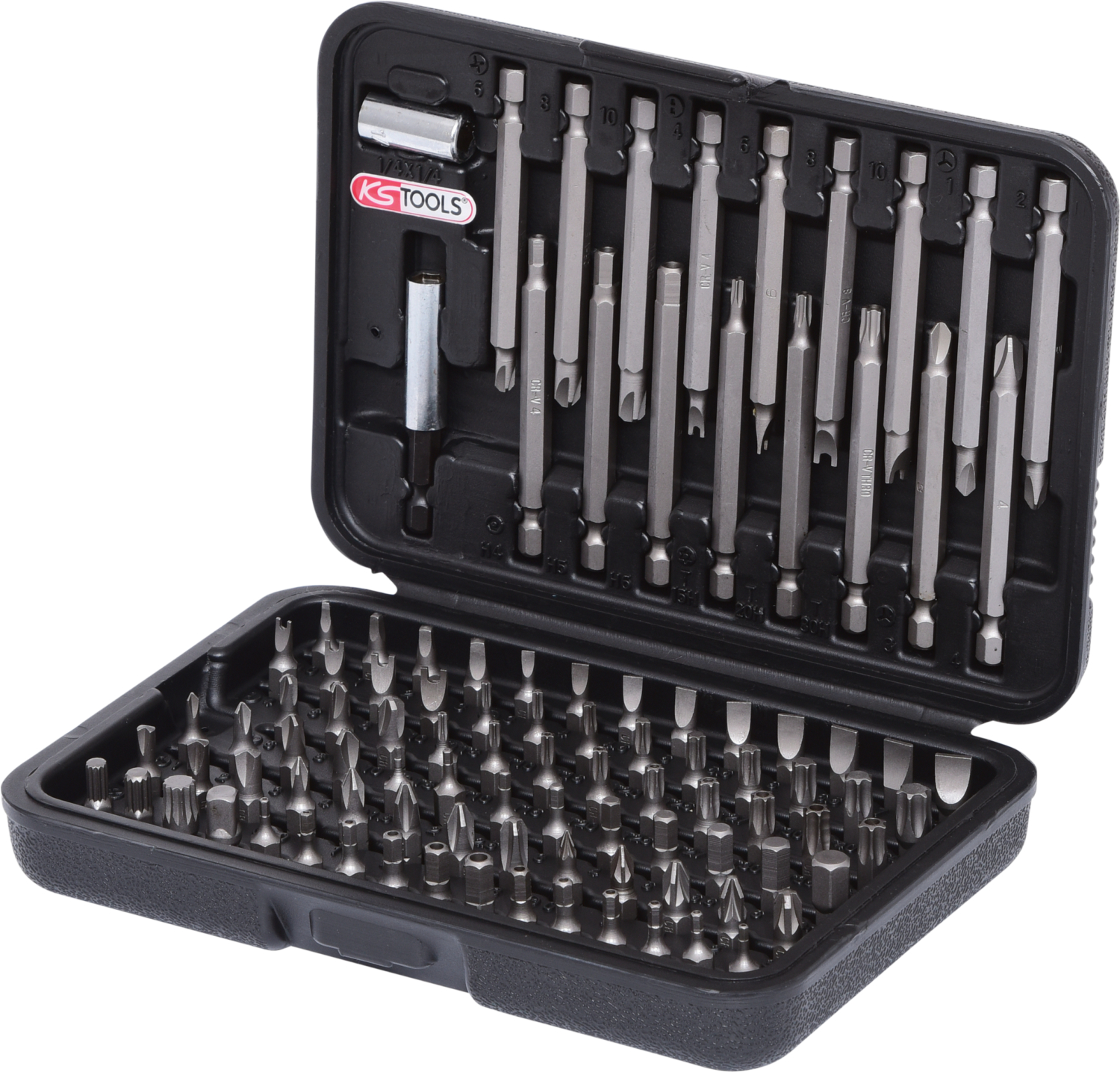 KS Tools 1/4" Bit-Satz, 99-tlg mit langen Bits