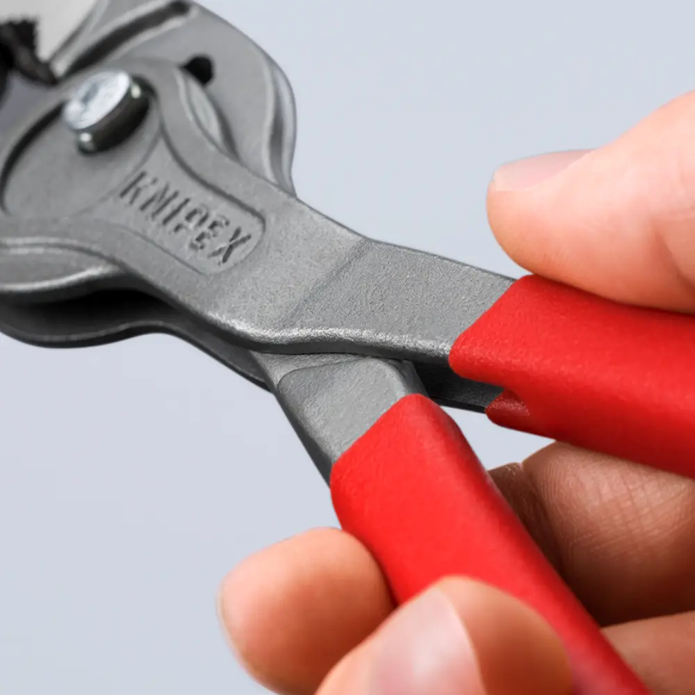 KNIPEX TwinGrip Front- und Seitengreifzange mit rutschhemmendem Kunststoff überzogen grau atramentiert 250 mm
