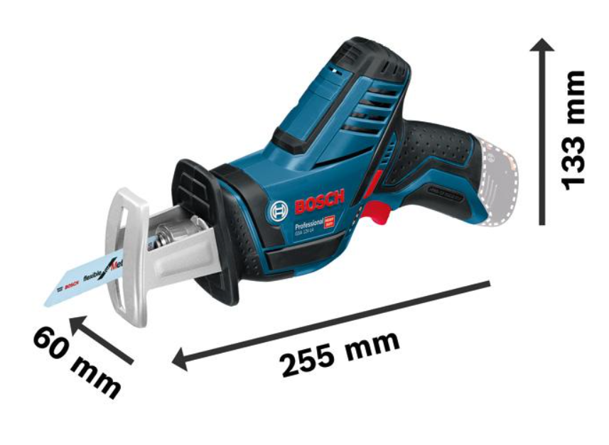 Bosch Akku-Säbelsäge GSA 12V-14, mit 2 x 3.0 Ah Li-Ion Akku, L-BOXX