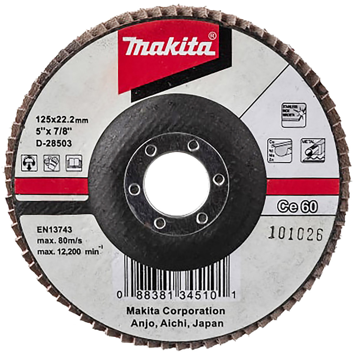 Makita Fächerschleifscheibe 125mm 60F - D-28503