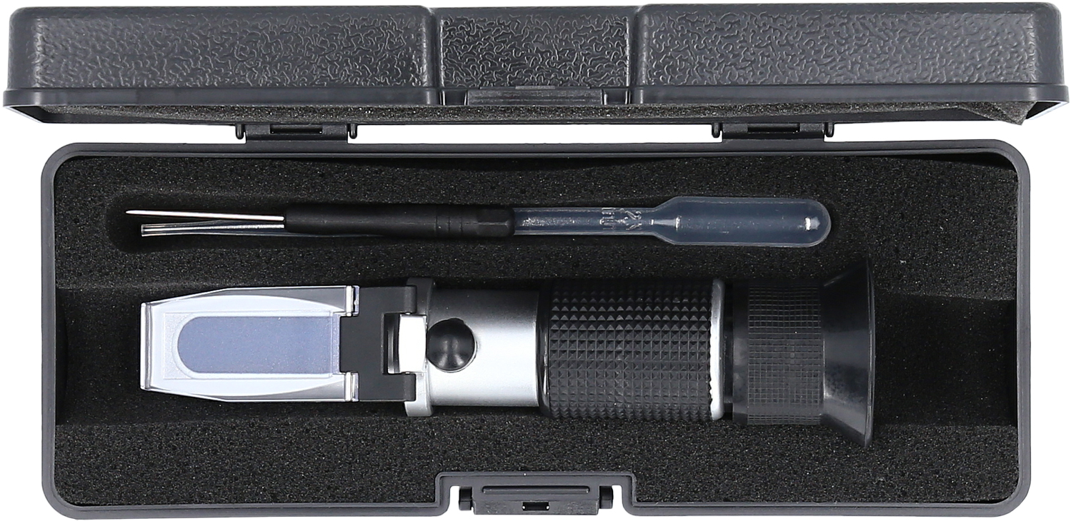 KS Tools Refraktometer - optisches Prüfgerät für Batterieflüssigkeit, Frostschutzmittel und AdBlue®-
