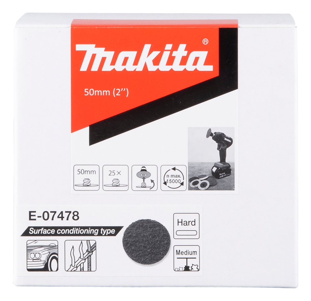 Makita Vliesscheibe, 50 mm - hart mittel  - E-07478
