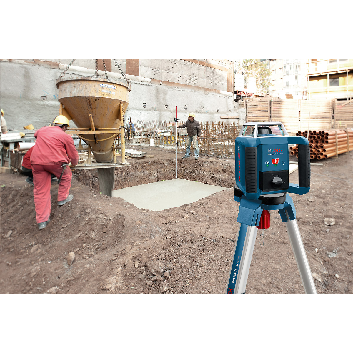 Bosch Rotationslaser GRL 400 H, mit Laserempfänger LR 1 und Transportkoffer