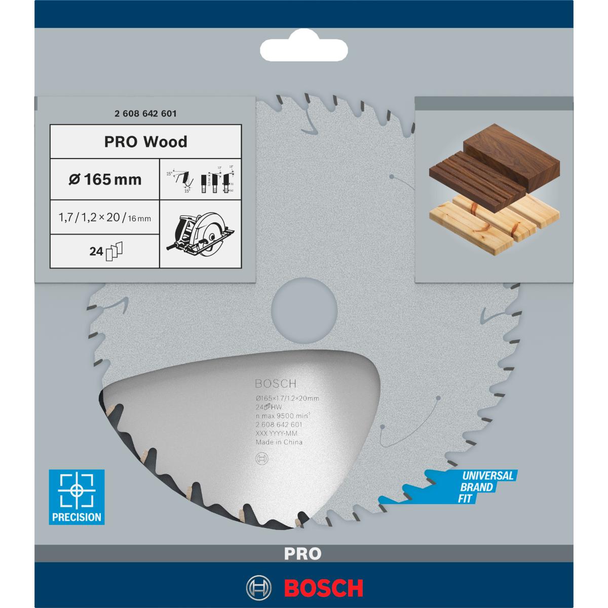 Bosch PRO Kreissägeblatt Speedline Wood, 165mm