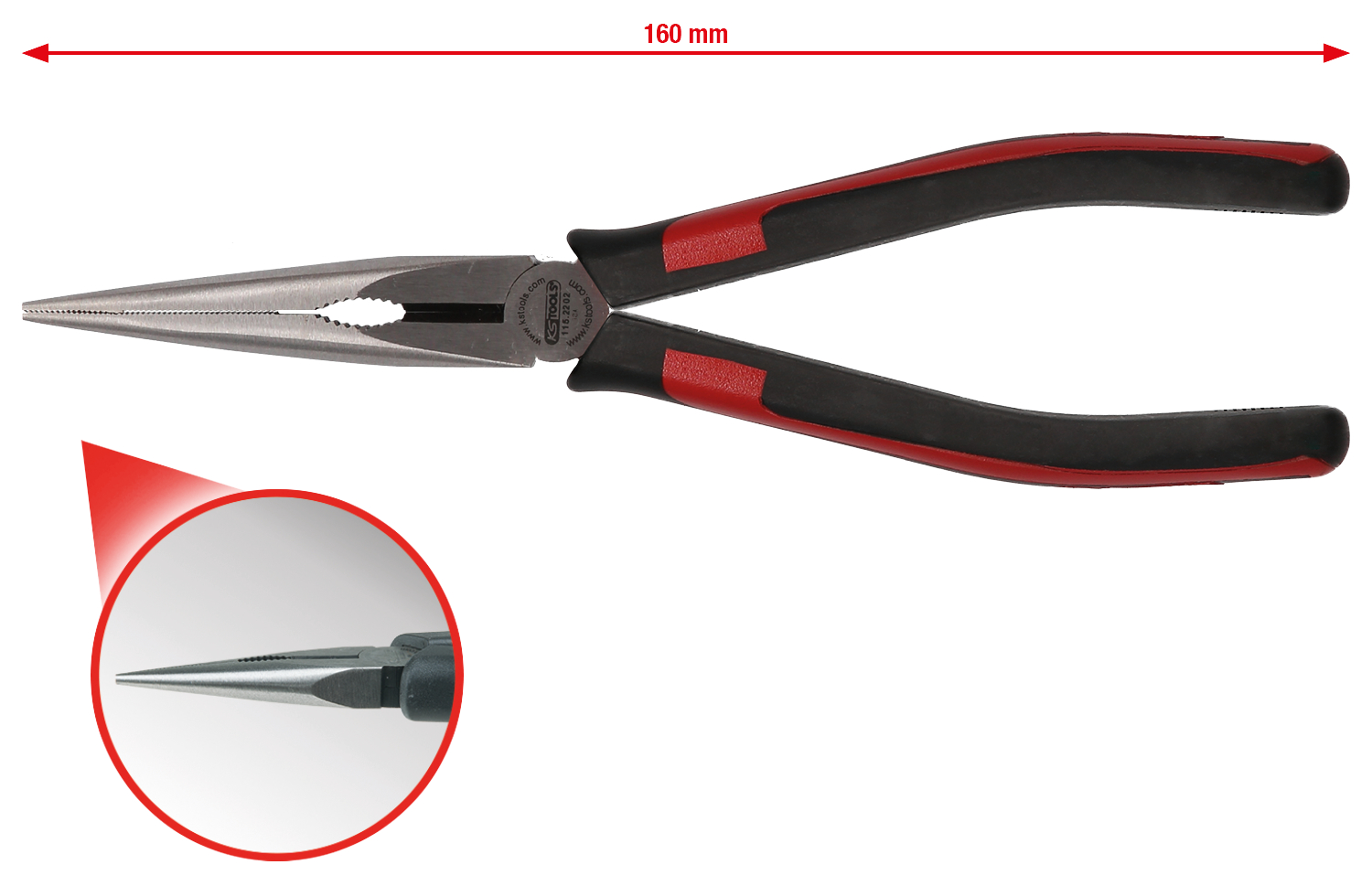 KS Tools SlimPOWER Flachrundzange
