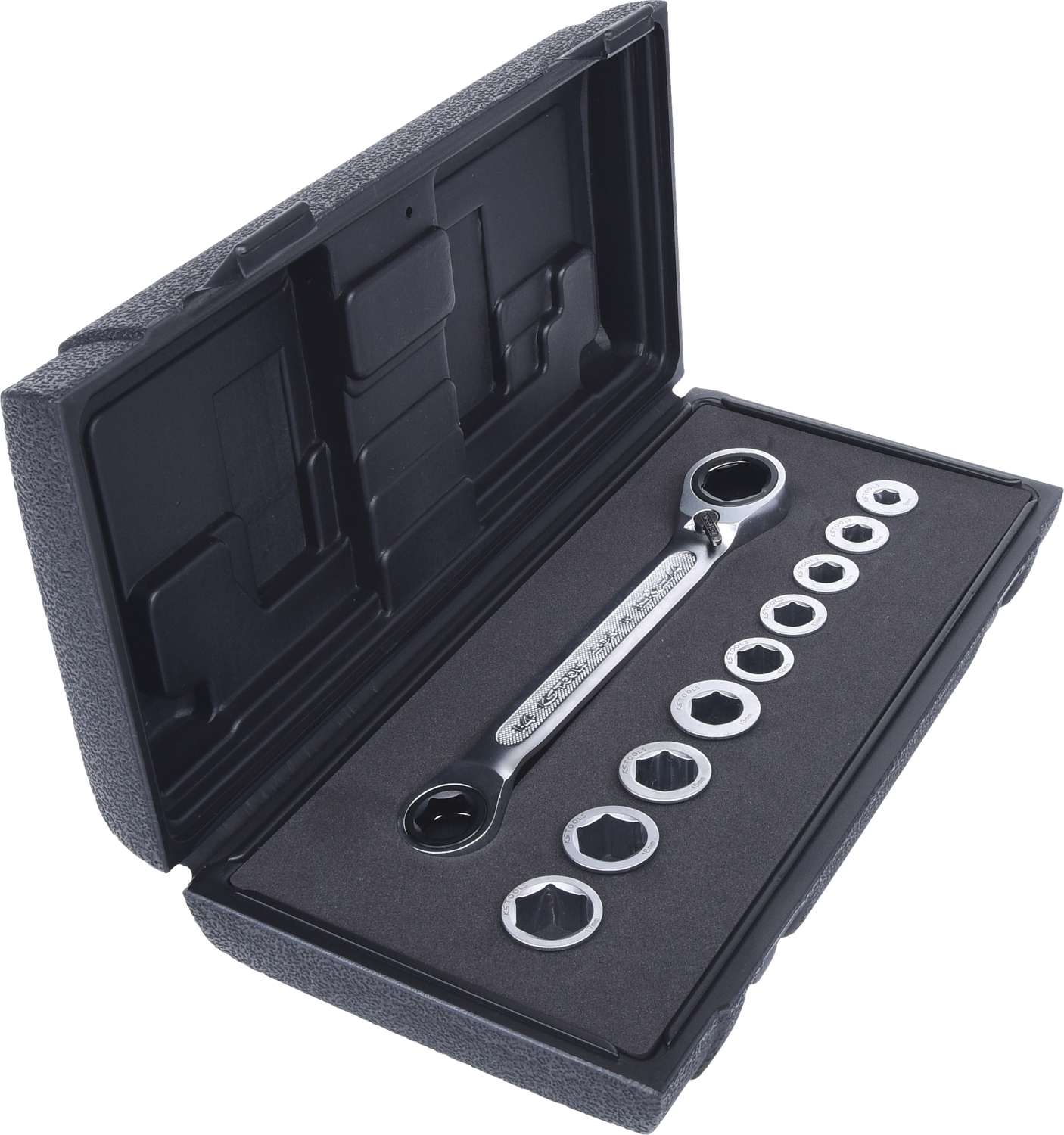 KS Tools GEARplus Doppel-Ratschenringschlüssel-Satz umschaltbar 10-tlg