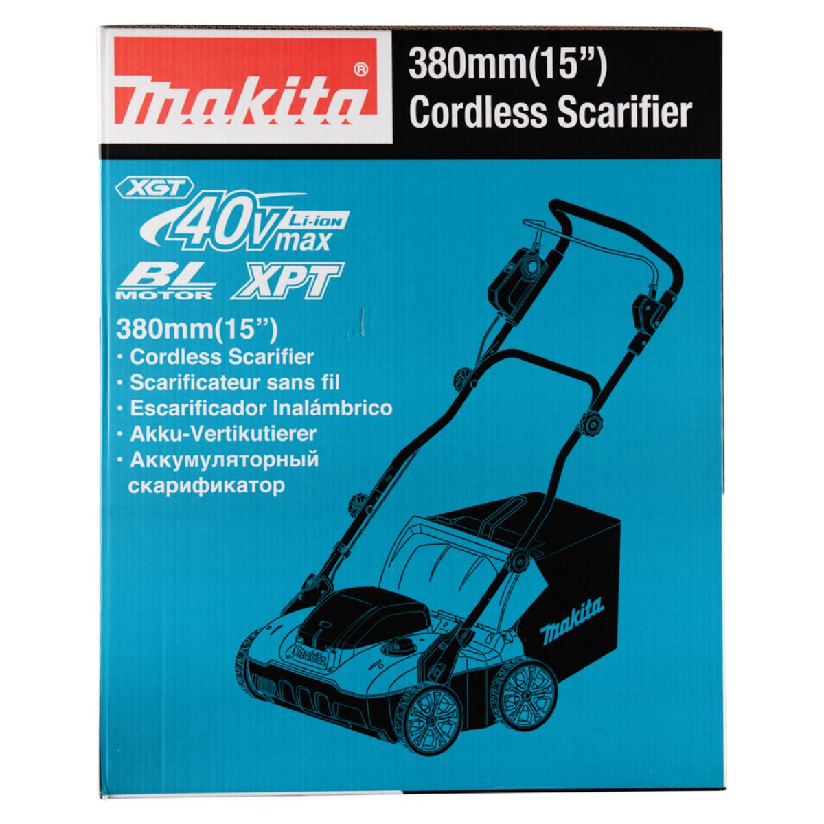 Makita Akku-Vertikutierer XGT - 40V max. - 38 cm - 50 l - UV001GZ
