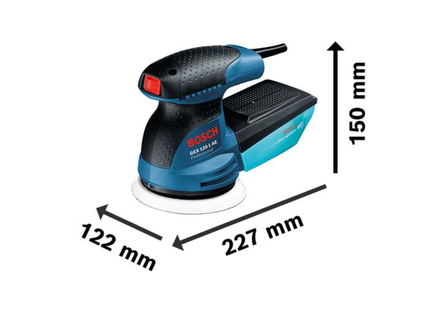 Bosch Exzenterschleifer GEX 125-1 AE, mit 3 x Schleifblatt C470, in Handwerkerkoffer