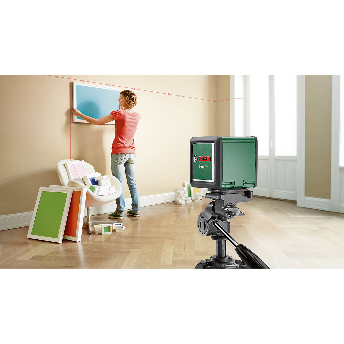 Bosch Kreuzlinien-Laser Quigo Plus ECO- Lieferkarton