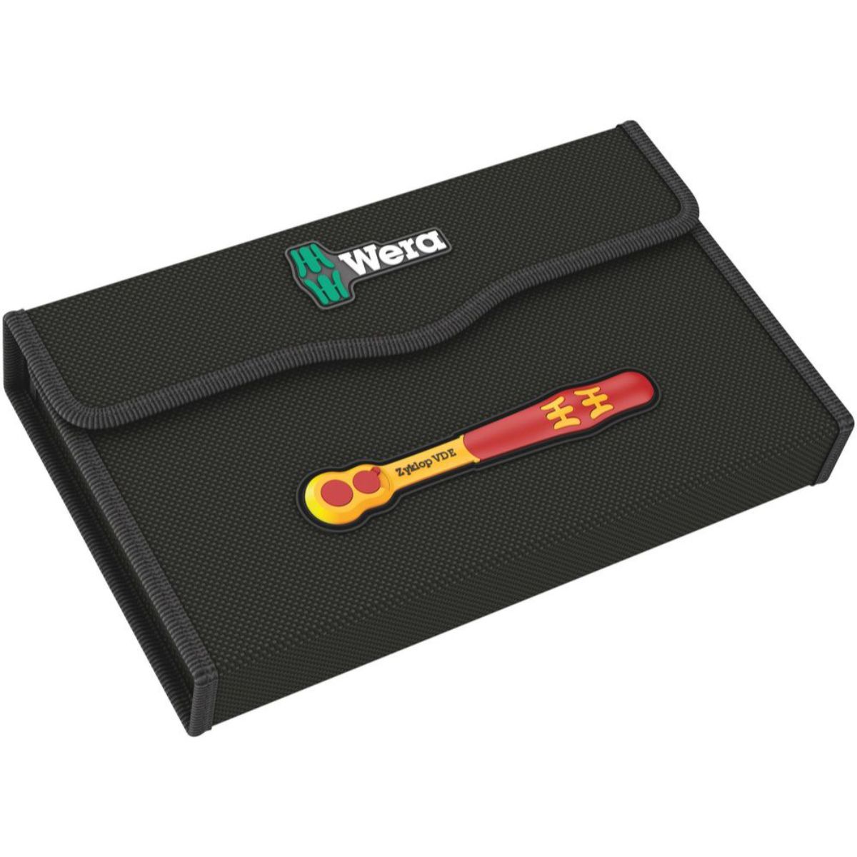 Wera 8100 SB VDE 1 Zyklop Knarrensatz, isoliert, Umschalthebel, 3/8"-Antrieb, metrisch, 17-teilig