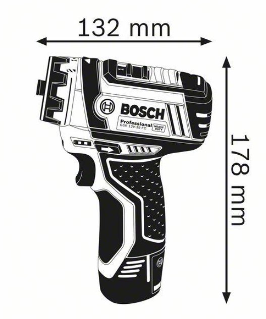 Bosch Akku-Bohrschrauber GSR 12V-15 FC, Solo Version