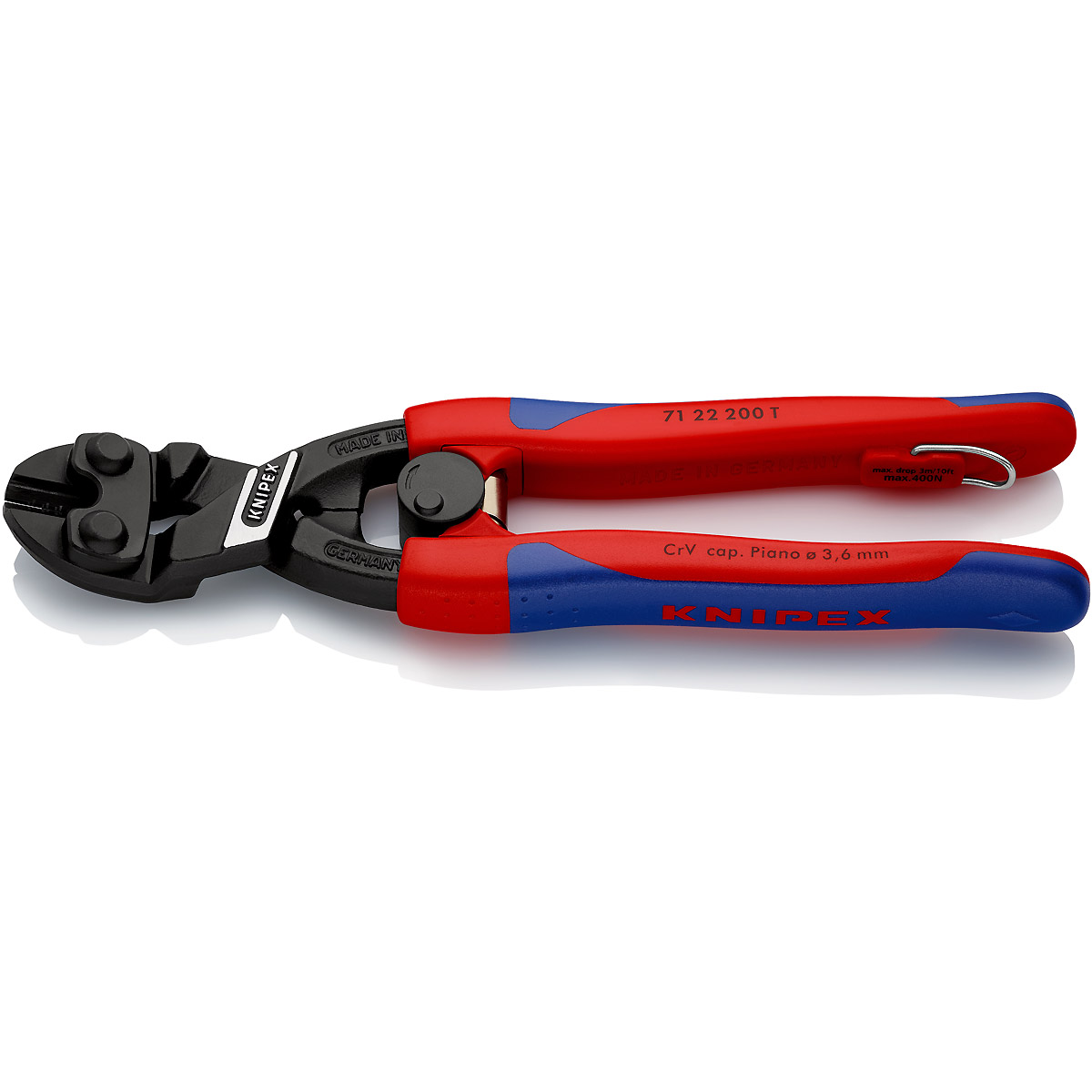 KNIPEX CoBolt mit Befestigungsöse mit Öffnungsfeder