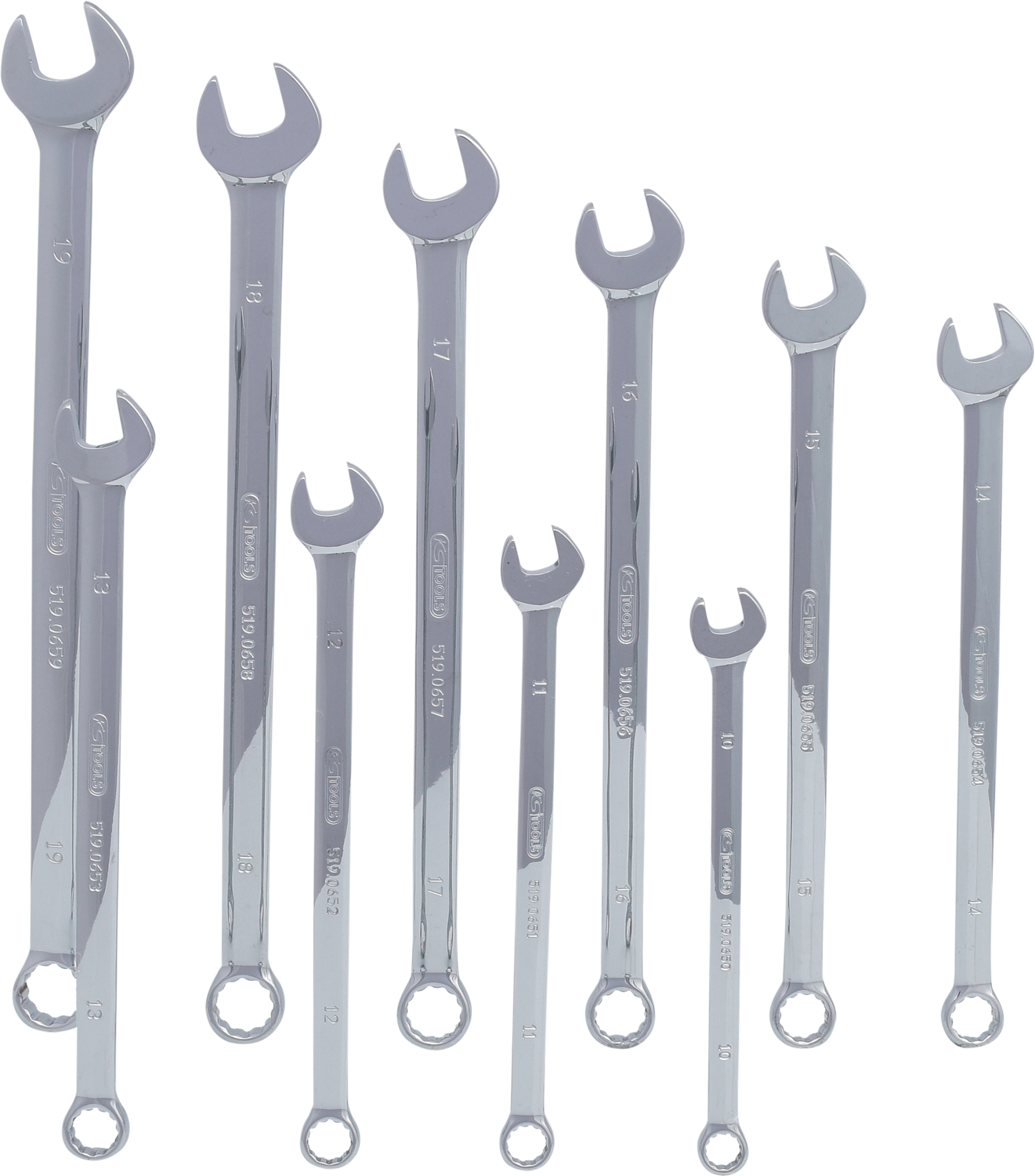 KS Tools CHROMEplus Ringmaulschlüssel-Satz, XL, 10-tlg