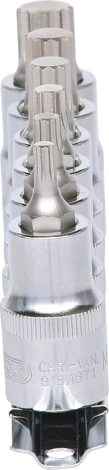 KS Tools 1/2" CHROMEplus Bit-Stecknuss-Satz XZN, 6-tlg M5-M14