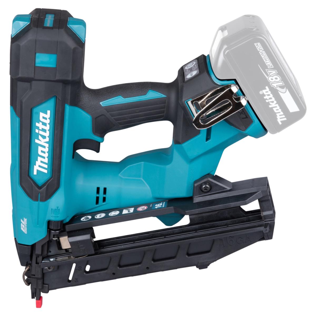 Makita Akku-Stauchkopfnagler 16ga 20° gewinkelt, 32-64 mm
