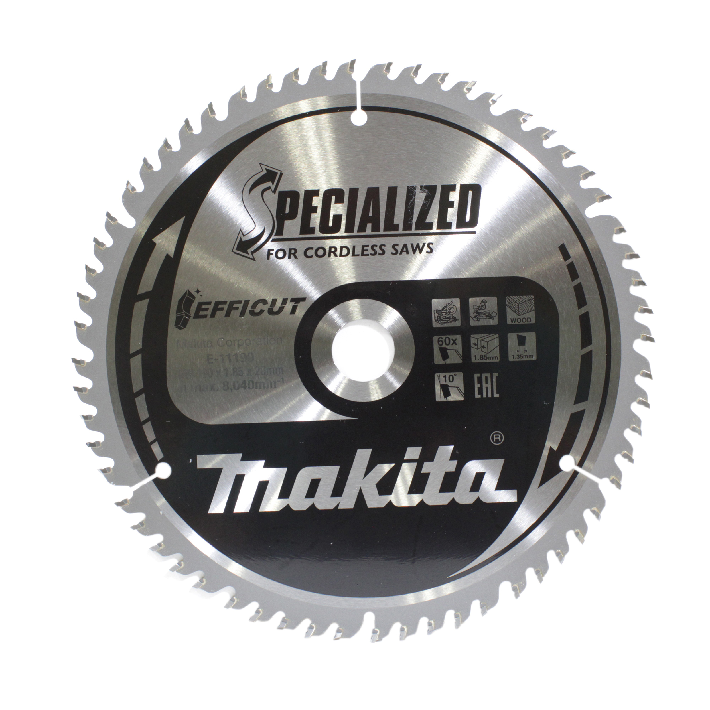Makita Sägeblatt 190x1,85x20, 60Z EFFICUT, Holz - E-11190