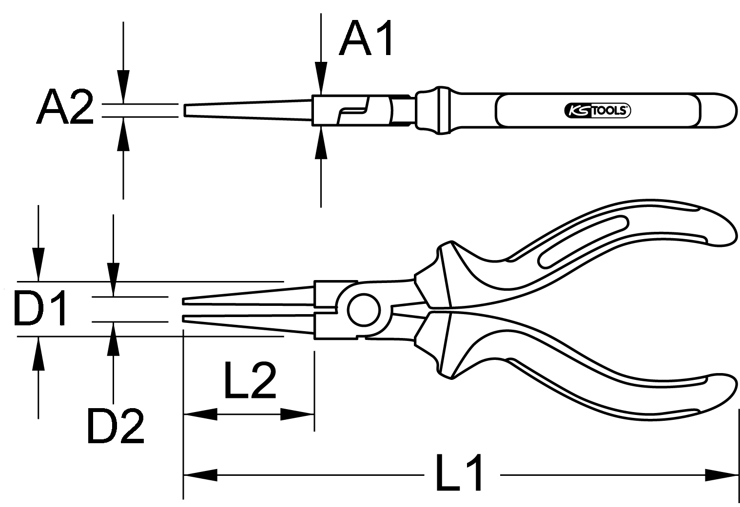 KS Tools BERYLLIUMplus Rundzange