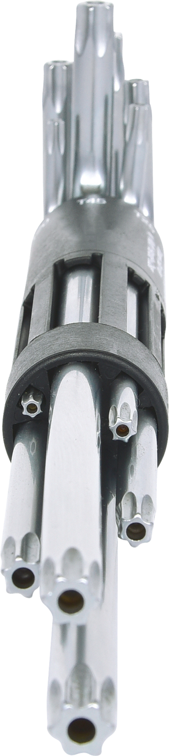 KS Tools 3 in 1 Torx-Winkelstiftschlüssel-Satz mit Bohrung,8-tlg XL