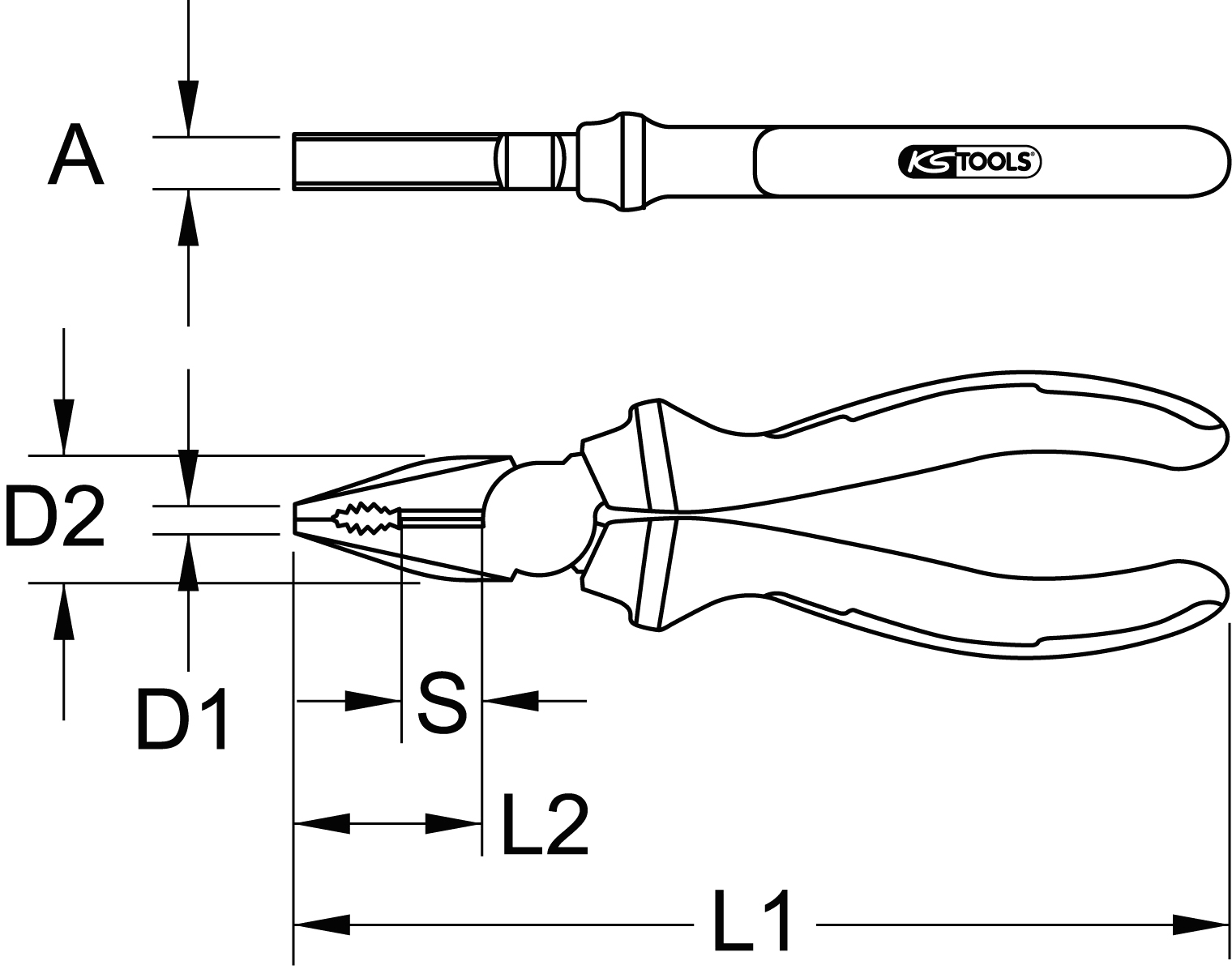 KS Tools Kombinationszange