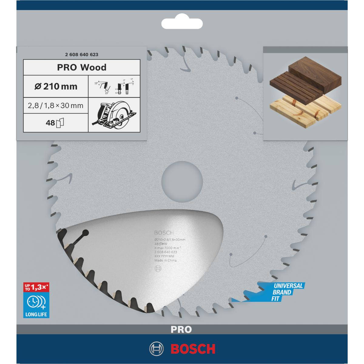 Bosch PRO Kreissägeblatt Optiline Wood für Handkreissägen ø 210 mm