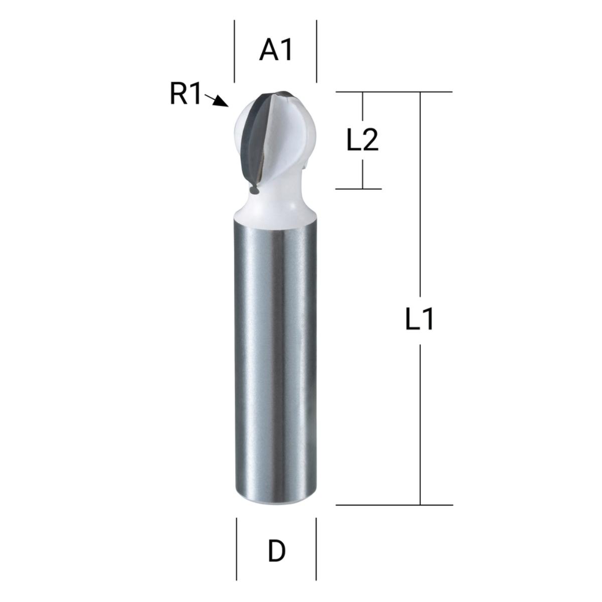 Makita Kugelfräser Ø 8 mm Schaft