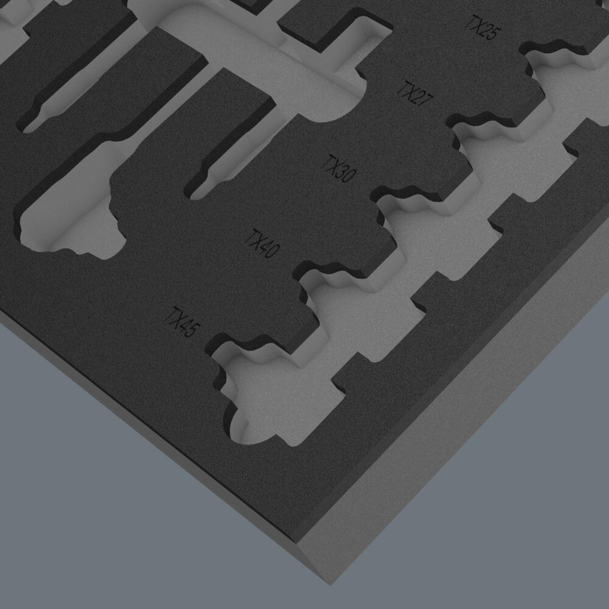 Wera 9826 Schaumstoffeinlage 8007 B VDE Zyklop VDE Knarre Set 1, 3/8", ohne Werkzeug