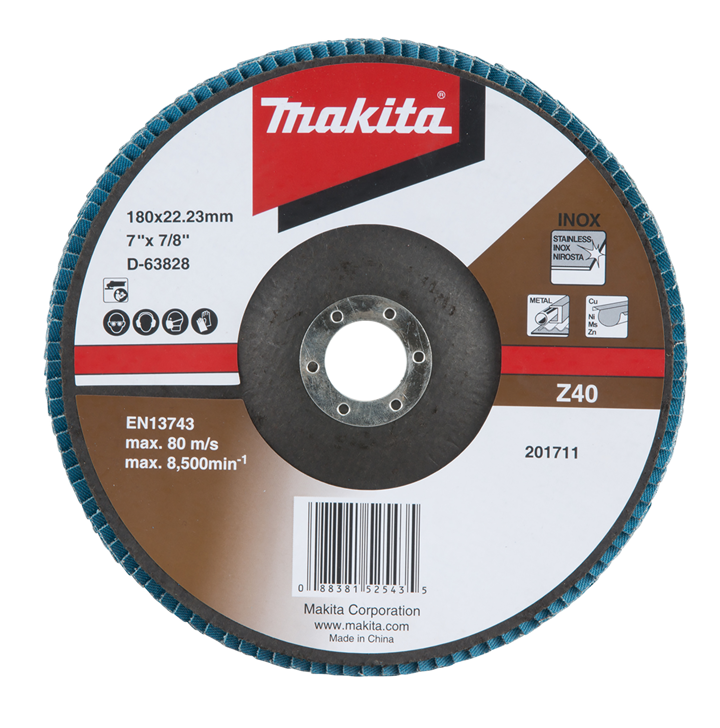 Makita Fächerschleifscheibe 180 mm Z40 - D-63828