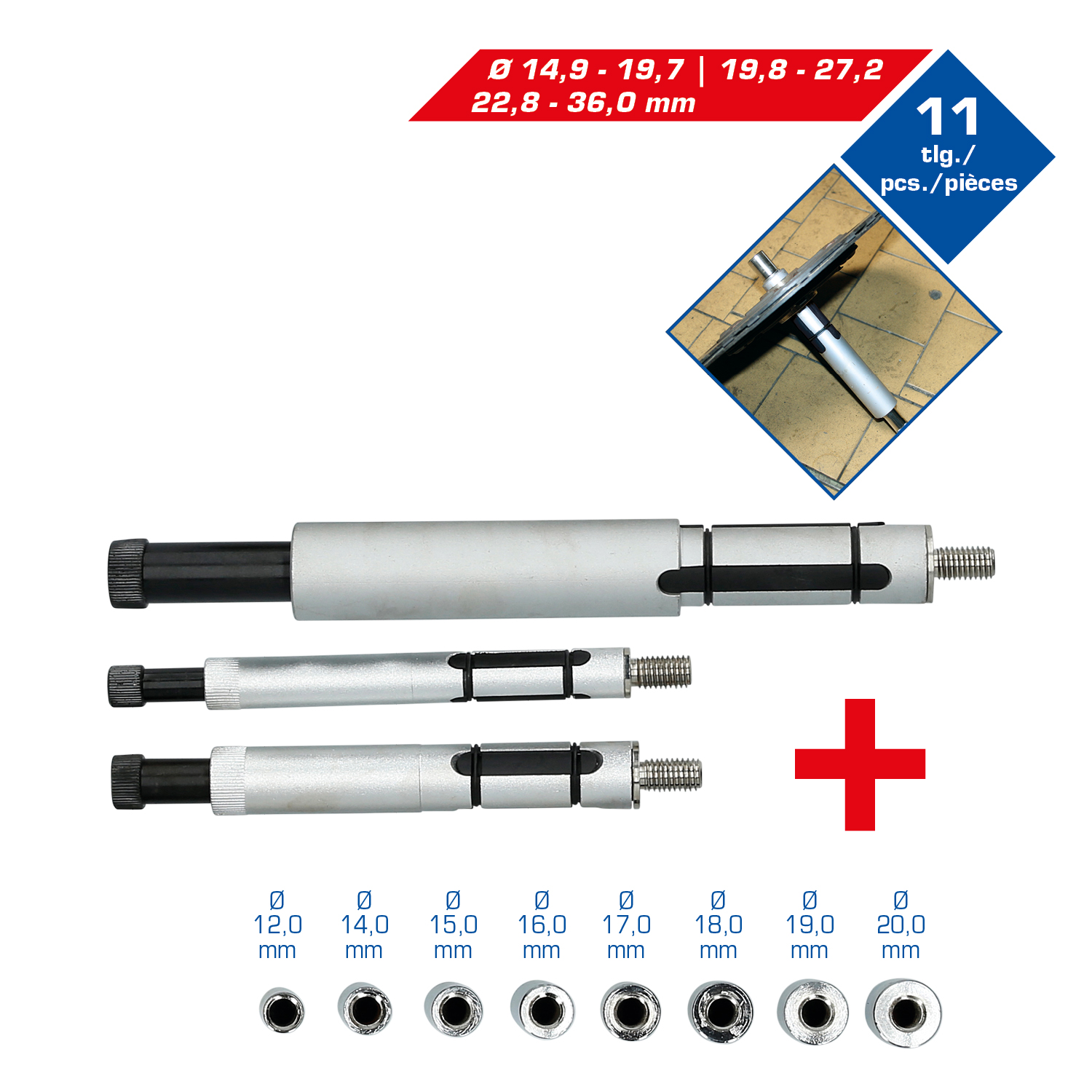 Brilliant Tools Universal-Kupplungszentrierwerkzeug-Satz, 11-tlg - BT641100