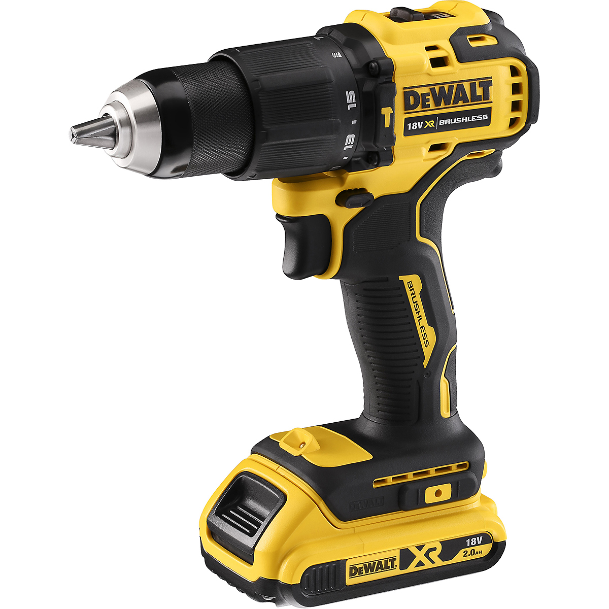 DEWALT 2-Gang-Akku-Schlagbohrschrauber 18V + 2 Akku + Schnellladegerät
