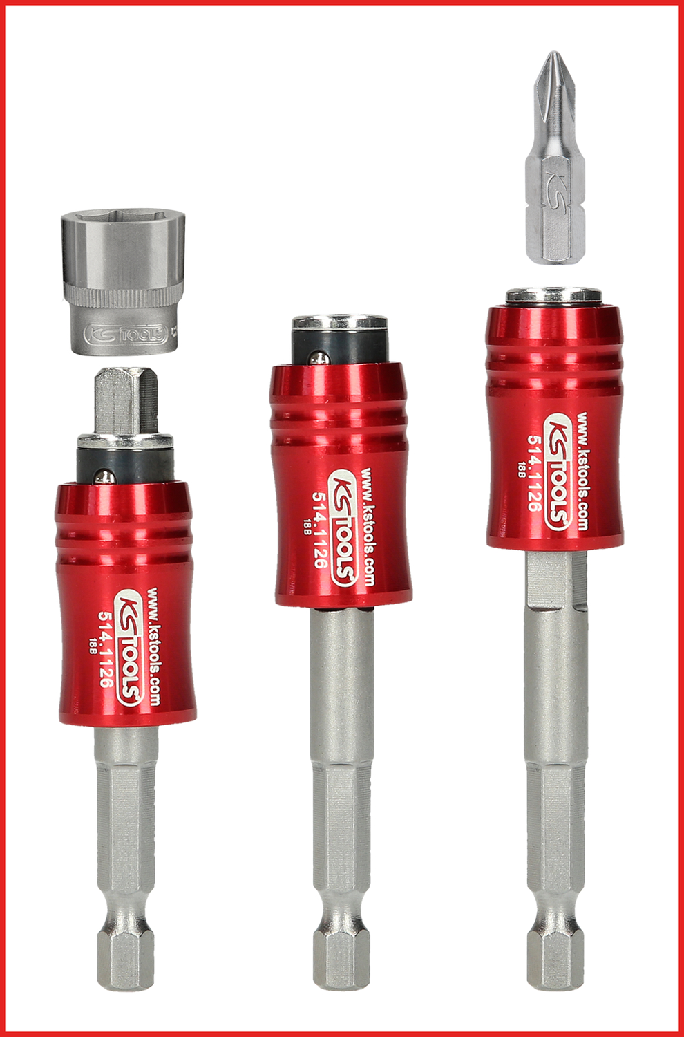 KS Tools 1/4" 2in1 Schnellwechsel-Bithalter