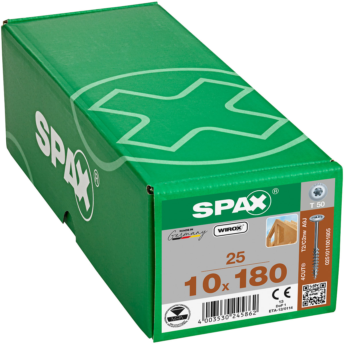 SPAX Tellerkopf T-Star Plus T50 Teilgewinde WIROX, 25 Stück