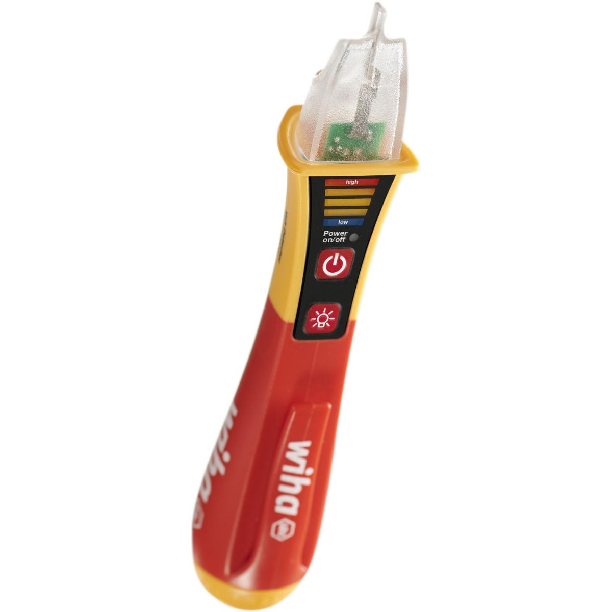 Wiha Spannungsprüfer Volt Detector berührungslos, einpolig, 12 – 1.000 V AC mit 2x AAA-Batterien