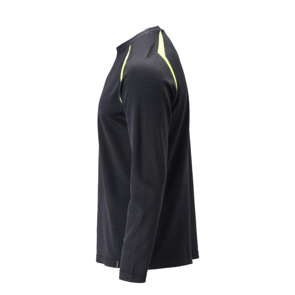 MASCOT Herren Langarmshirt Schwarzblau / Hi-vis Gelb