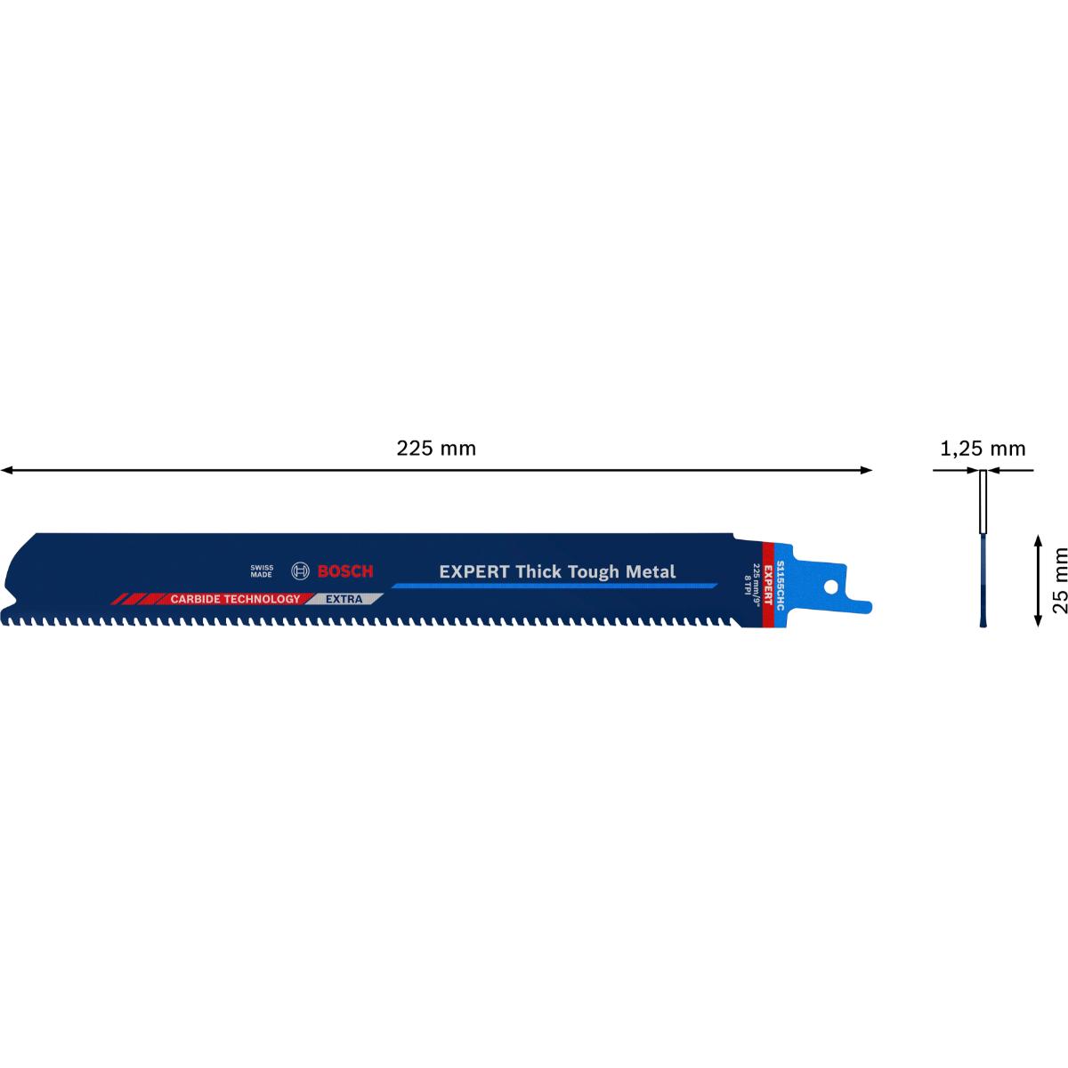 Bosch EXPERT ‘Thick Tough Metal’ S 1155 CHC Säbelsägeblatt