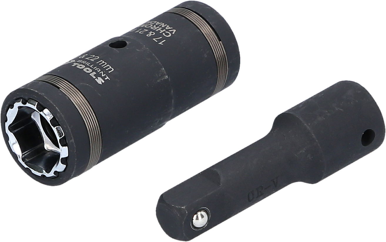 Brilliant Tools 4 in 1 Kraft-Stecknuss-Satz, 2-tlg - BT691011