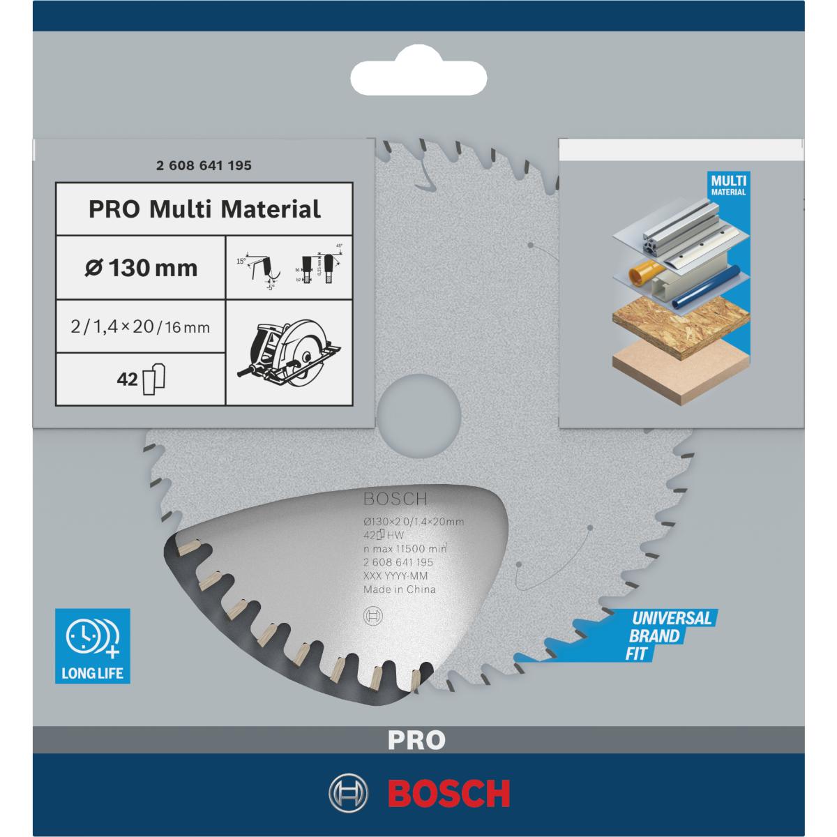 Bosch PRO Kreissägeblatt Multi Material für Handkreissägen
