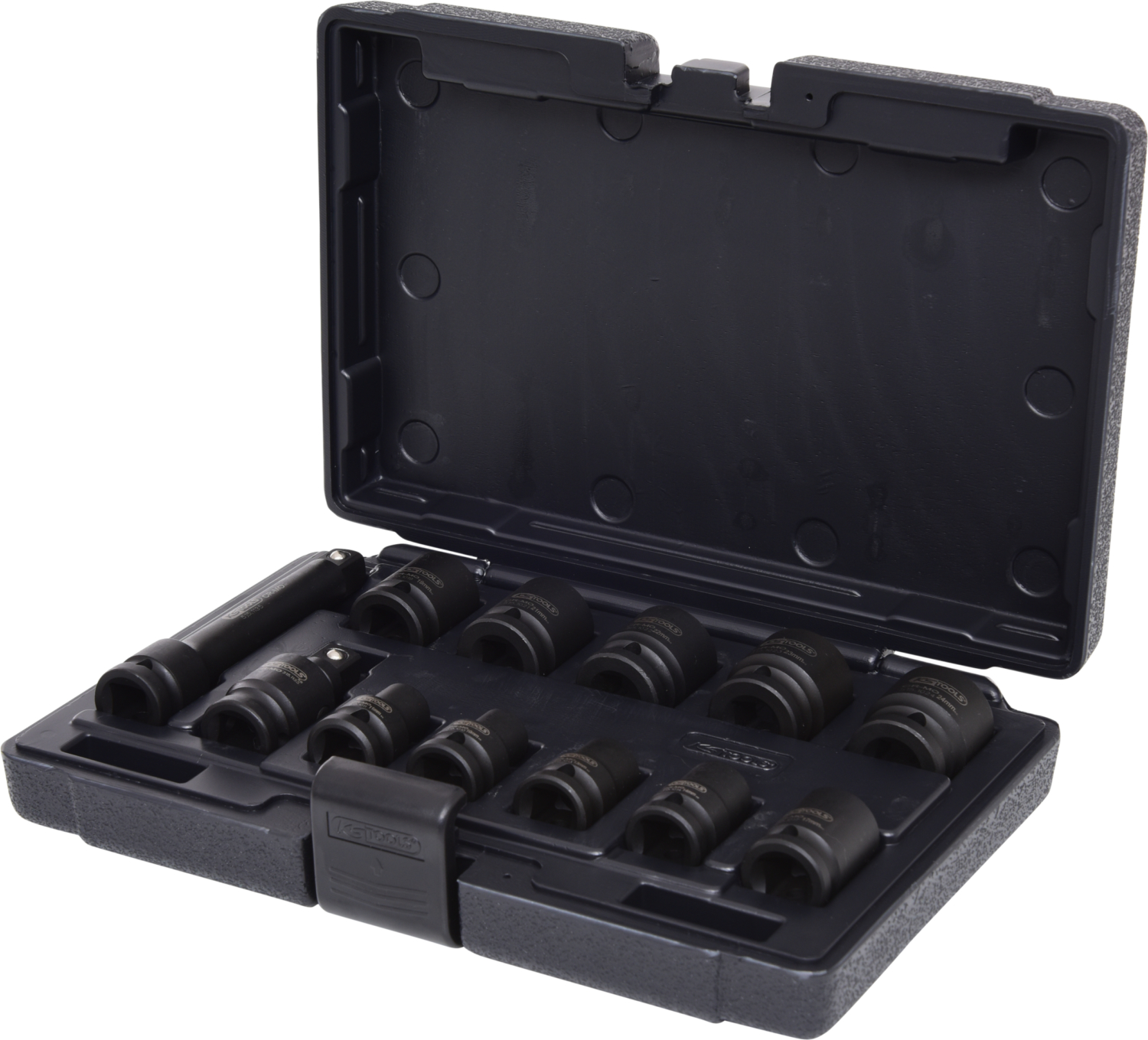 KS Tools 1/2" Sechskant-Kraft-Stecknuss-Satz, kurz, 12-tlg