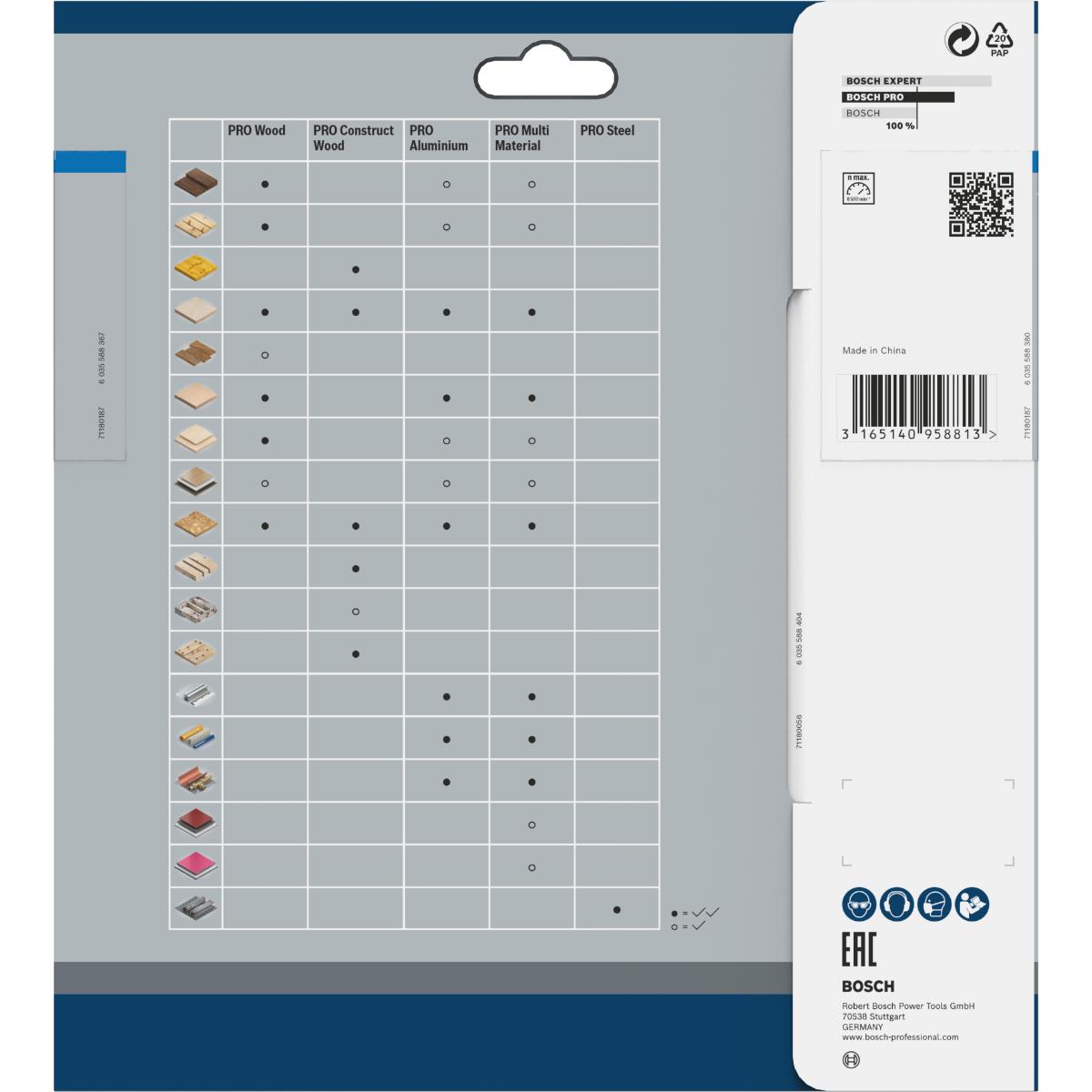 Bosch PRO Akku-Kreissägeblatt Standard for Aluminium 184 x 2/1,5 x 16, 56 Zähne