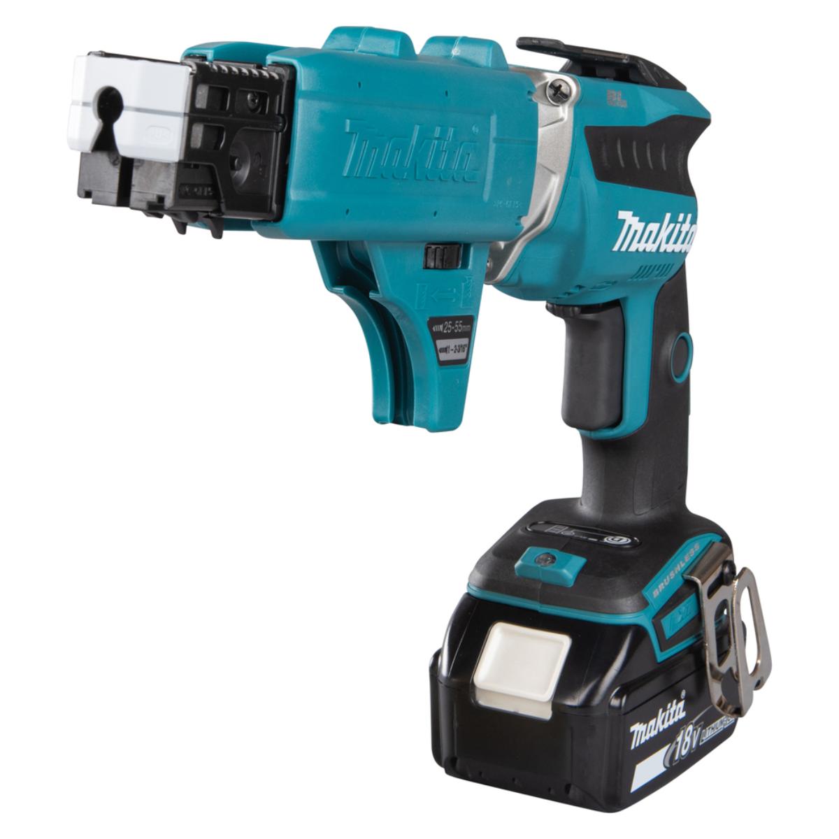 Makita Akku-Schnellbauschrauber LXT 18V mit Magazinvorsatz - DFS452TJX2