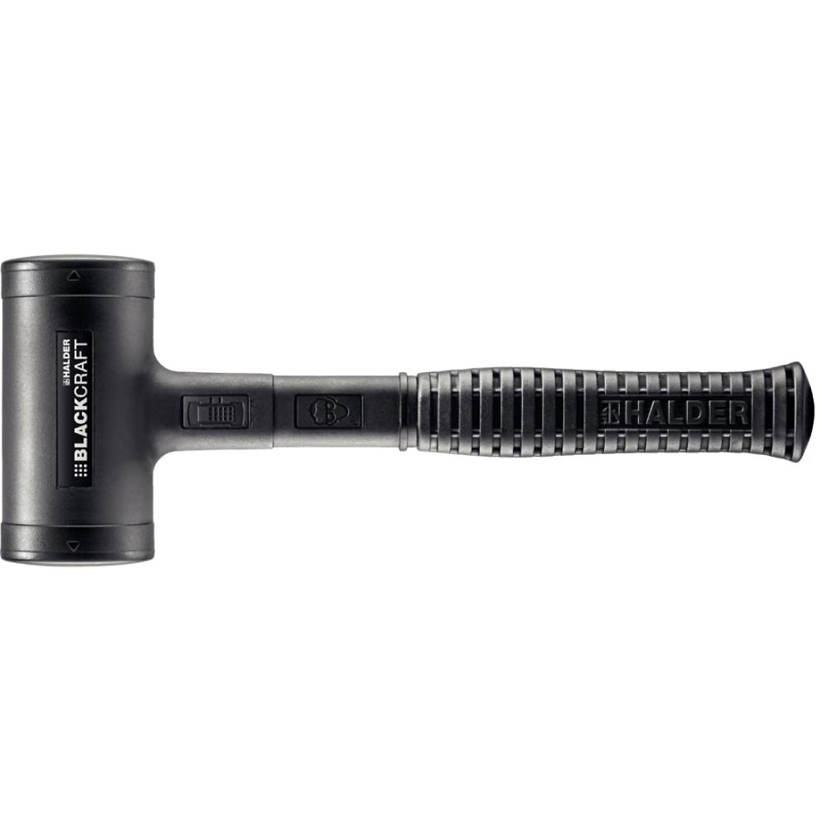 HALDER BLACKCRAFT - Schonhammer mit bruchsicherem Stahlrohrstiel, ergonomisch und rutschsicher