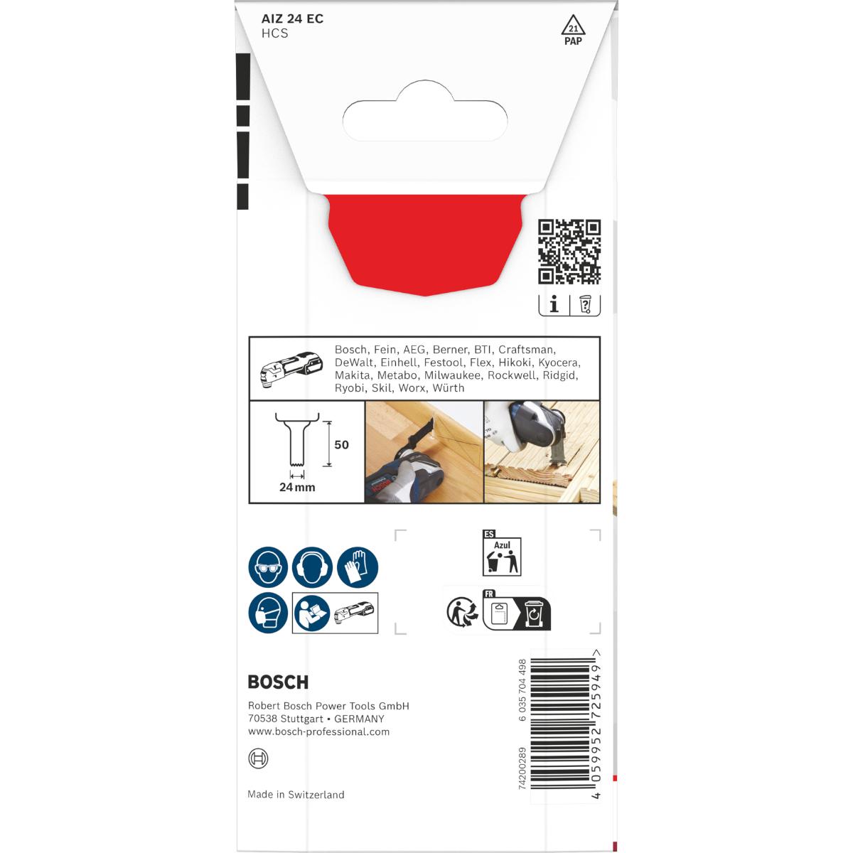 Bosch AIZ 24 EC Holz Tauchsägeblatt, Starlock, 24 x 50 mm