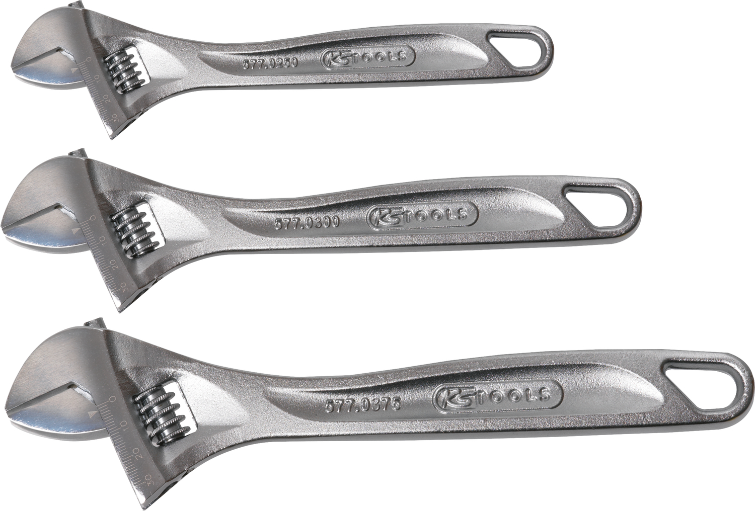 KS Tools Rollgabelschlüssel-Satz, verstellbar, 3-tlg