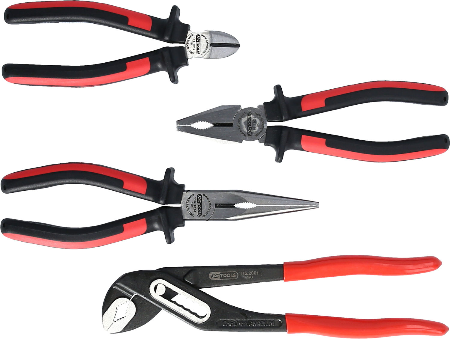 KS Tools ERGOTORQUE Zangen-Satz, 4-tlg