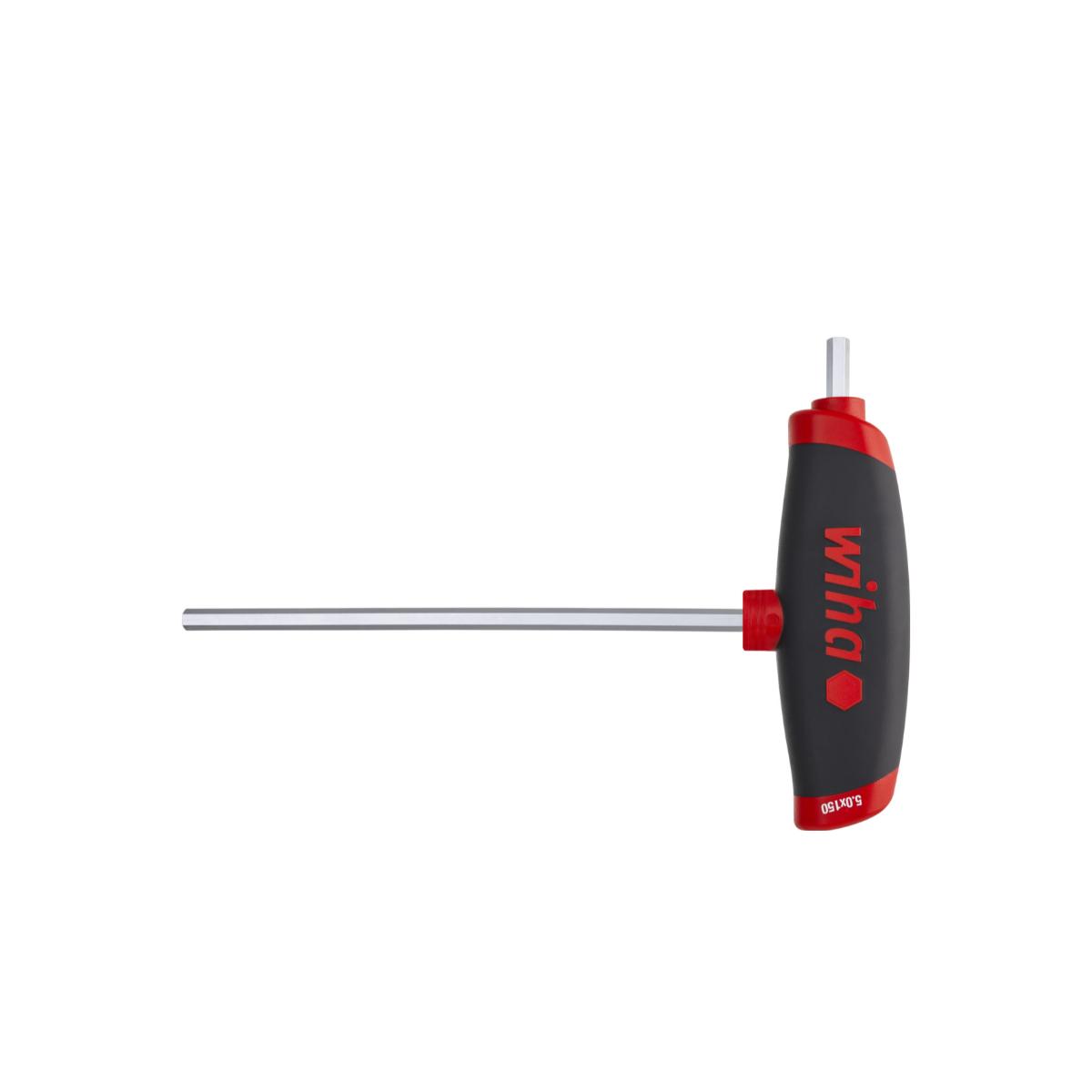 Wiha Stiftschlüssel mit Quergriff ComfortGrip Sechskant mit Seitenabtrieb, mattverchromt
