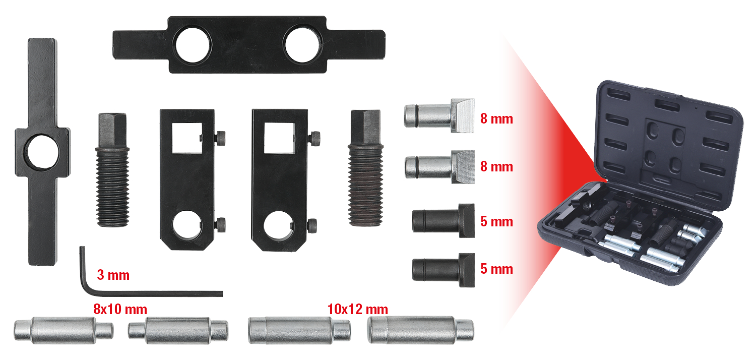 KS Tools MASTER Klemmbohrungs-Spreizwerkzeug-Satz, 15-tlg