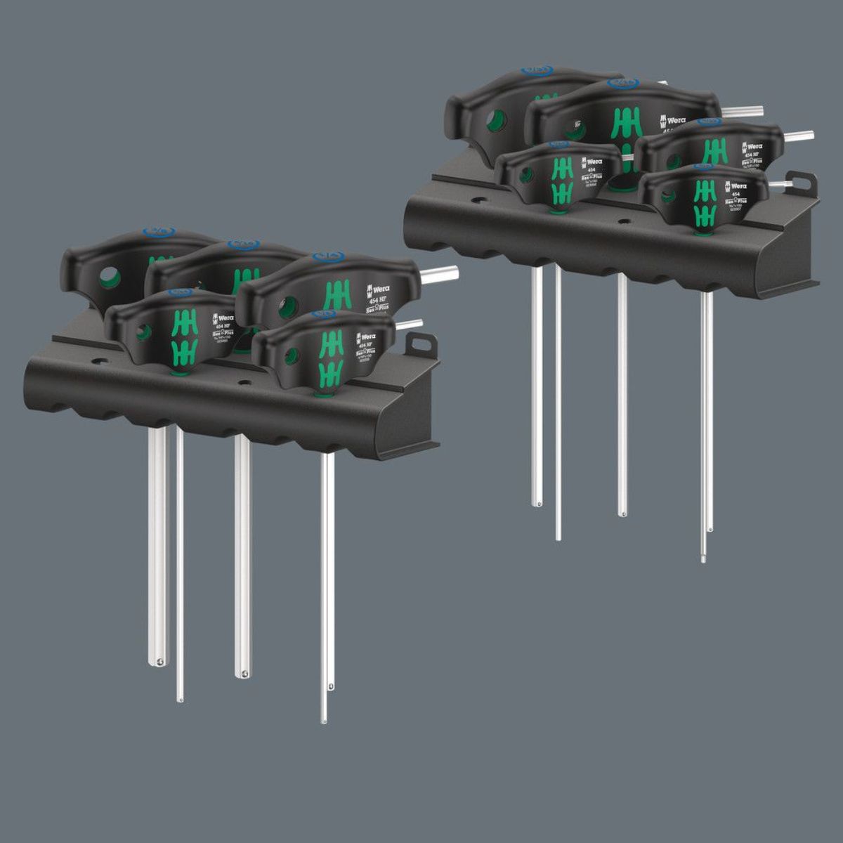 Wera 454/10 HF Set Imperial 1 Schraubendrehersatz Quergriff-Schraubendreher Hex-Plus zöllig, 10-tlg