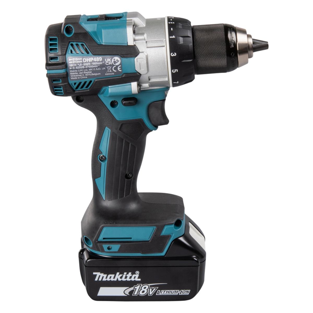 Makita Akku-Schlagbohrschrauber 18V - max. 110 Nm - 0-1.800 U/min - DHP489RTJ