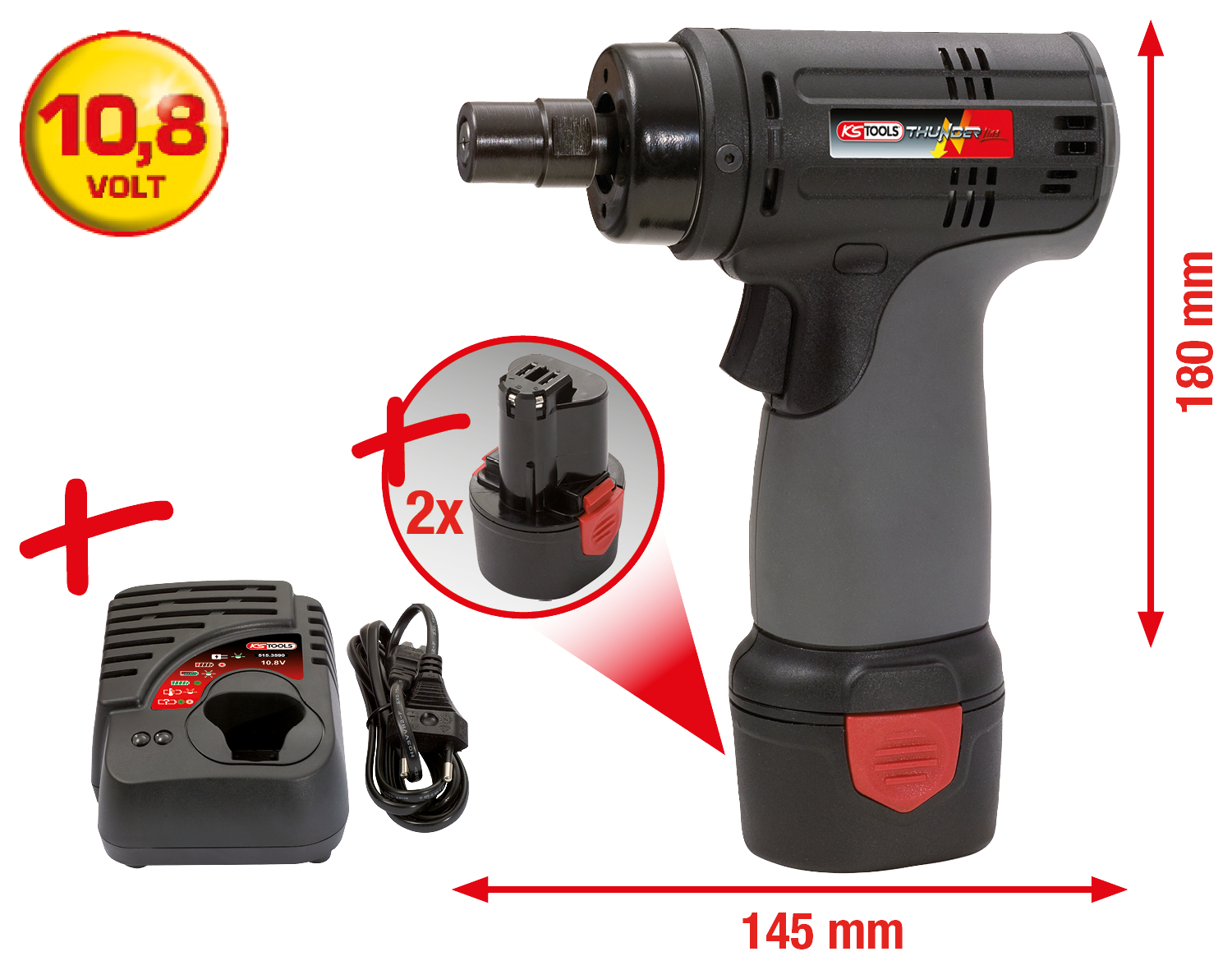 KS Tools Akku-Hochleistungs-Schleifer, 22.000 U-min 10,8V